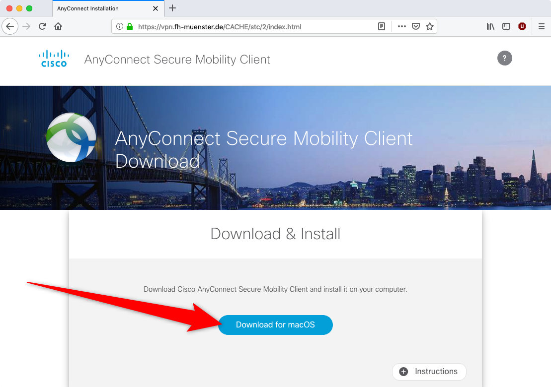 cisco anyconnect vpn client software download